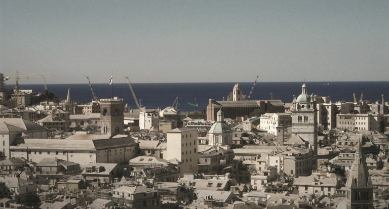 Genoa Old Town from Castelletto Viewpoint