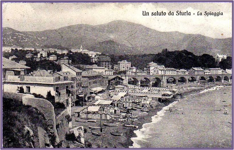 Genova Sturla, cartolina antica