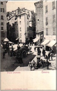 Piazza Ponticello, Genova - Cartolina Antica
