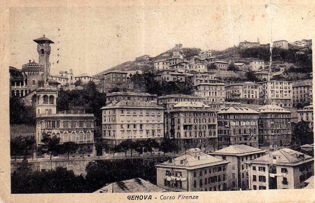Genova, circonvallazione a monte - Cartolina antica